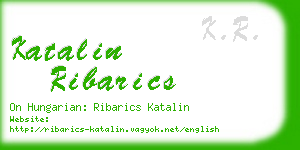 katalin ribarics business card